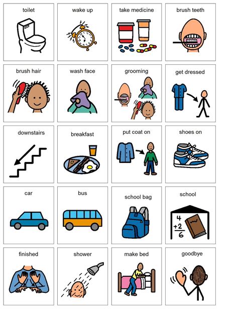 Free Printable Visual Schedules For Autism